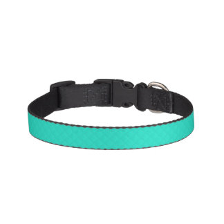 Aqua Blue Pattern Pet Collar