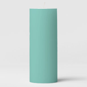 Aqua Blue Pillar Candle, Choose Size Candle