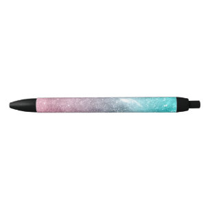 Aqua blue Pink ombre sea galaxy abstract Pen