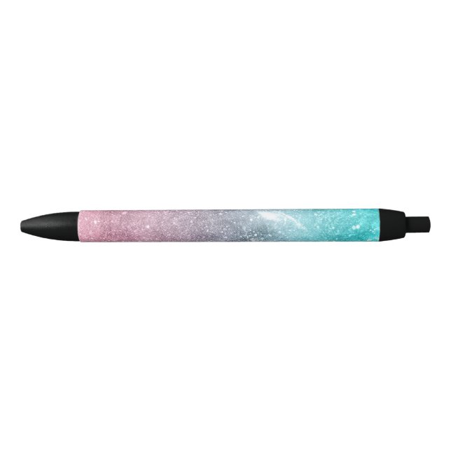 Aqua blue Pink ombre sea galaxy abstract Pen (Front)