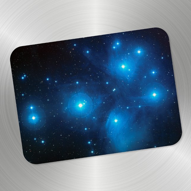 Aqua Blue Pleiades Constellation Photo Magnet (Creator Uploaded)