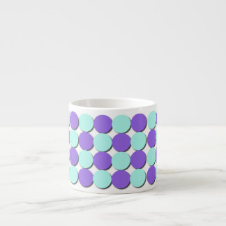 Aqua & Blue Polka Dots Espresso Cup
