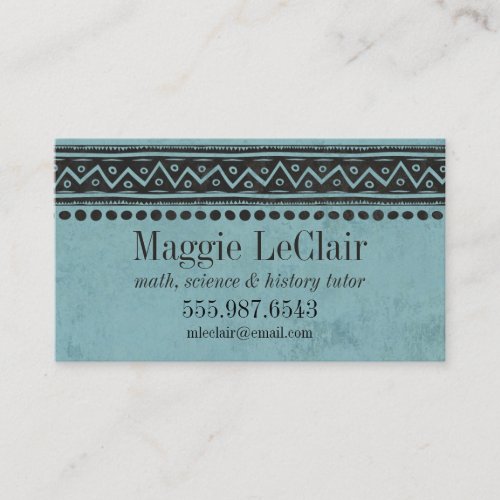 Aqua Blue Professional Appointments Business Card