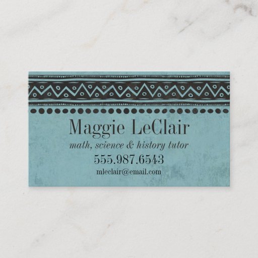 Customizable Aqua Blue Professional Appointments Business Card