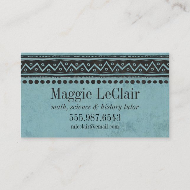 Aqua Blue Professional Appointments Business Card (Front)