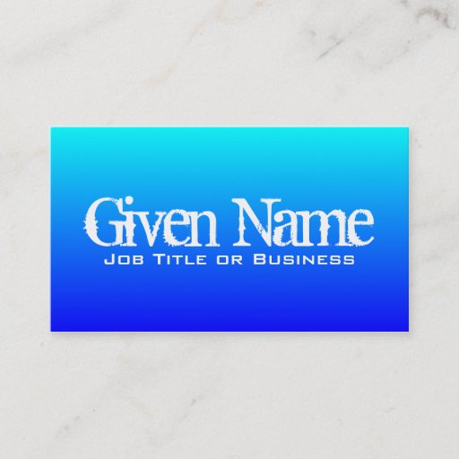 Customizable Aqua Blue Profile Card Business Card
