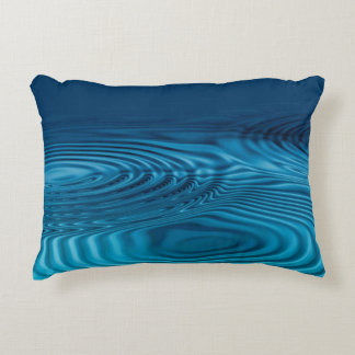 Aqua Blue Ripples  Accent Pillow