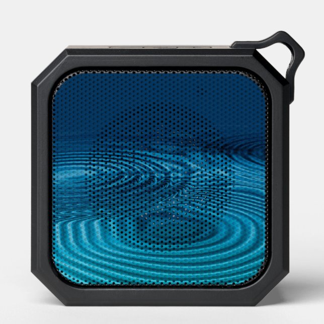 Aqua Blue Ripples  Bluetooth Speaker (Front)