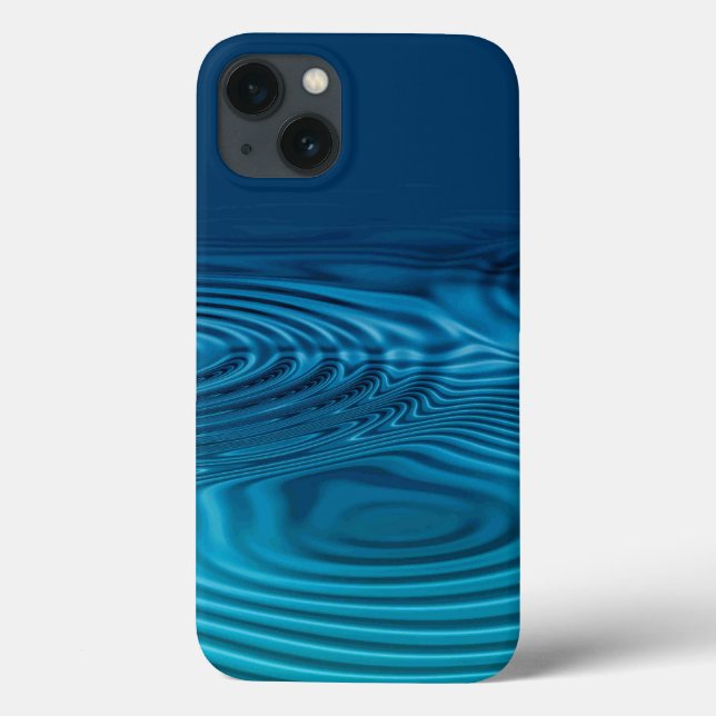 Aqua Blue Ripples  Case-Mate iPhone Case (Back)