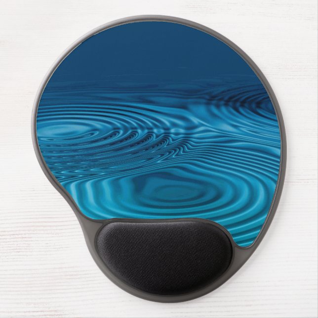 Aqua Blue Ripples  Gel Mouse Pad (Front)