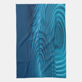 Aqua Blue Ripples  Kitchen Towel