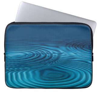 Aqua Blue Ripples Laptop Sleeve