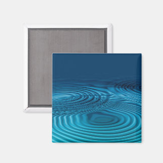 Aqua Blue Ripples  Magnet