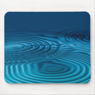 Aqua Blue Ripples Mouse Pad