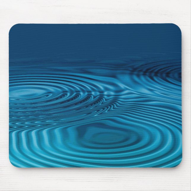 Aqua Blue Ripples  Mouse Pad (Front)