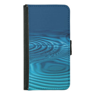 Aqua Blue Ripples Samsung Galaxy S5 Wallet Case