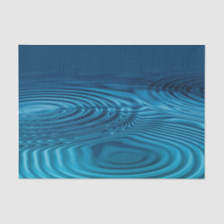 Aqua Blue Ripples  Tissue Paper