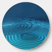 Aqua Blue Ripples Wireless Charger (Front)