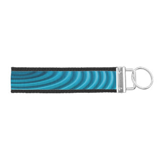 Aqua Blue Ripples Wrist Keychain
