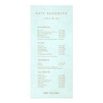 Aqua Blue Salon Spa Price List Service Menu