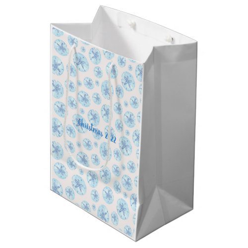 Aqua_blue sand dollar gift bag