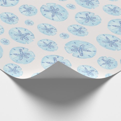 Aqua_blue sand dollar wrapping paper