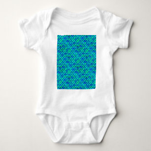 Aqua Blue Scales Baby Bodysuit