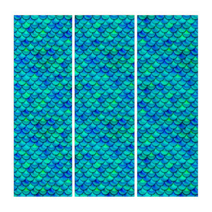 Aqua Blue Scales Triptych