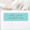 Aqua Blue Script Wedding Return Address