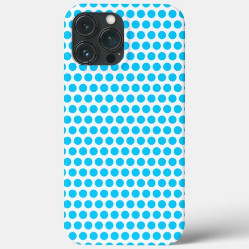 Aqua Blue Small Dots iPhone 13 Pro Max Case