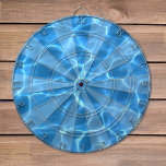 Aqua Blue Swimming Pool Photo Dart Board<br><div class="desc">Add your own photo beneath the rays or sunburst pattern design. There are some semi-transparent areas that will slightly change your photo. It's just a way to help see the different scoring areas a little better while you're actually playing darts ... but you can delete the overlay design if you're...</div>