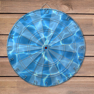 Aqua Blue Swimming Pool Photo Dart Board