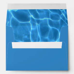 Aqua Blue Swimming Pool Photo Envelope