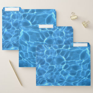 Aqua Blue Swimming Pool Photo File Folder