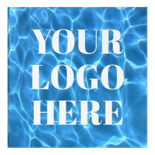 Aqua Blue Swimming Pool Photo for Your Logo Acrylic Print