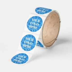 Aqua Blue Swimming Pool Photo for Your Logo Classic Round Sticker
