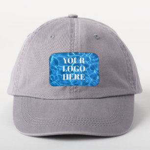 Aqua Blue Swimming Pool Photo for Your Logo Patch