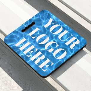 Aqua Blue Swimming Pool Photo for Your Logo Seat Cushion