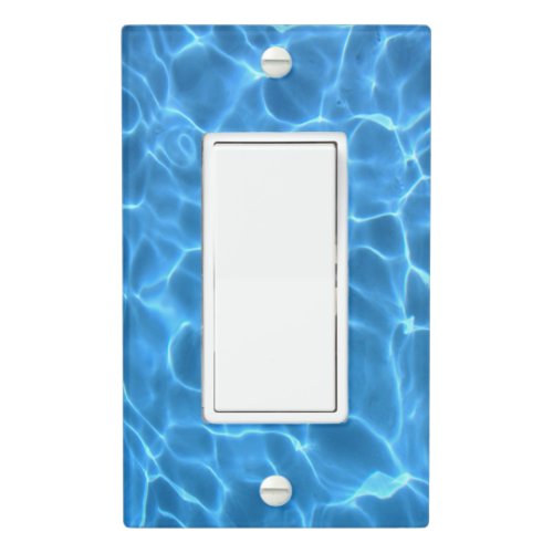 Aqua Blue Swimming Pool Photo Light Switch Cover
