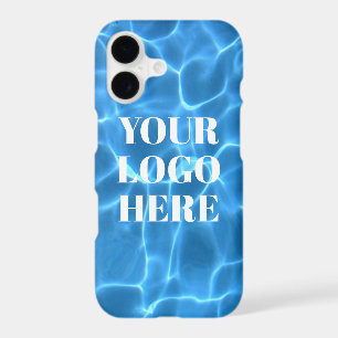 Aqua Blue Swimming Pool Photo Logo iPhone 17 Case