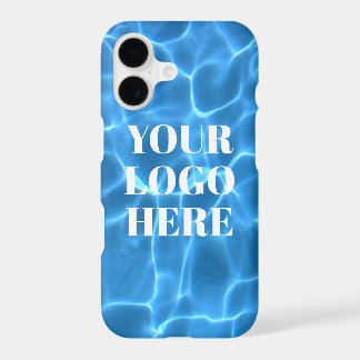Aqua Blue Swimming Pool Photo Logo iPhone 17 Case