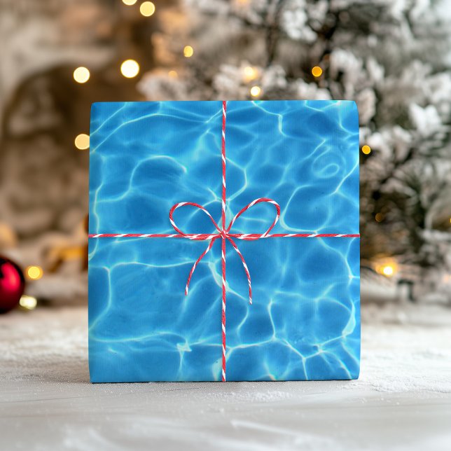 Aqua Blue Swimming Pool Photo Wrapping Paper Sheets (Aqua Blue Swimming Pool Photo Wrapping Paper Sheets)
