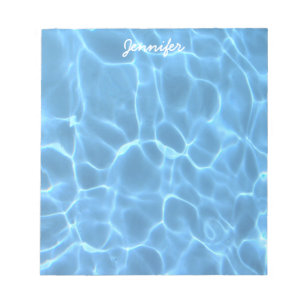 Aqua Blue Swimming Pool Soft Colors Photo Notepad
