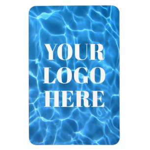 Aqua Blue Swimming Pool Vertical Photo Your Logo Magnet
