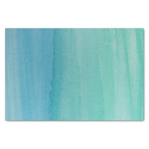 Aqua blue turquoise watercolor decoupage crafts tissue paper