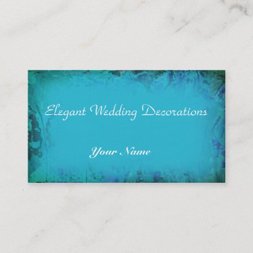Customizable Aqua Blue Watercolor Abstract Business Card