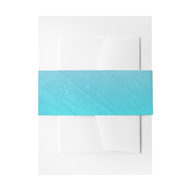 Aqua Blue Wedding Belly Bands Invitation Belly Band (Front Example)
