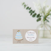 aqua blue  Wedding Cakemakers business Cards (Standing Front)