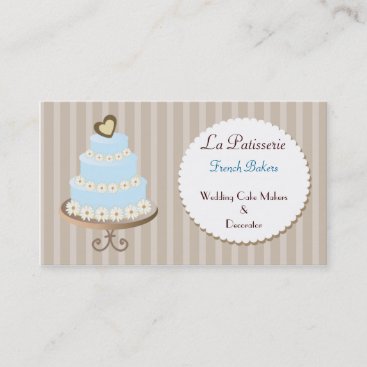aqua blue  Wedding Cakemakers business Cards