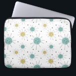Aqua Blue Yellow Franciscan Starburst Mid Century Laptop Sleeve<br><div class="desc">This fabulous mid century modern laptop sleeve features Franciscan Starbursts in the colors of blue and yellow which will add a colorful splash to your computer!</div>